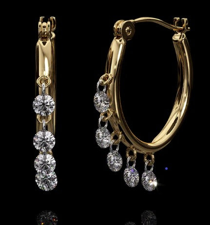 DIAMOND HOOP EARRINGS