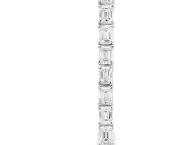 EMERALD CUT DIAMOND TENNIS BRACELET - 10 CT