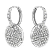 Diamond Disc Dangle Earrings