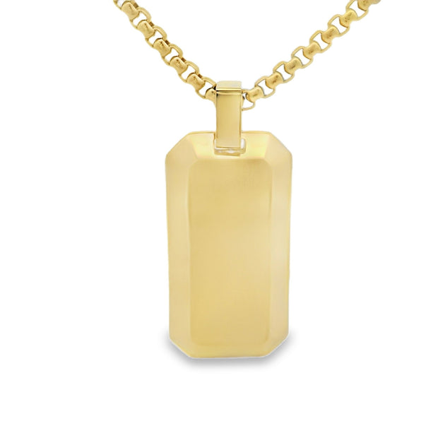 BEVELED EDGE DOG TAG PENDANT