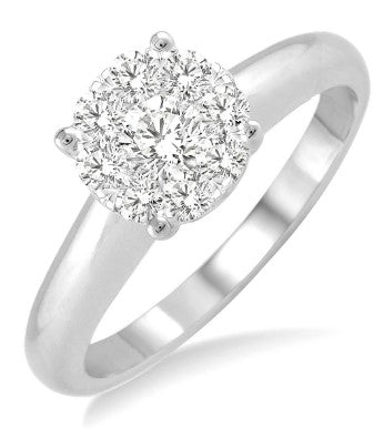 ASHI - DIAMOND CLUSTER ENGAGEMENT RING