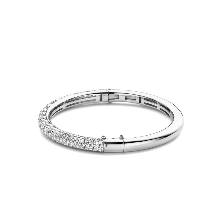 TI SENTO - STERLING SILVER CUBIC ZIRCONIA BANGLE BRACELET