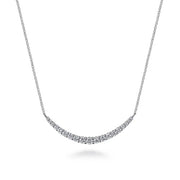 GABRIEL - DIAMOND CURVED BAR NECKLACE