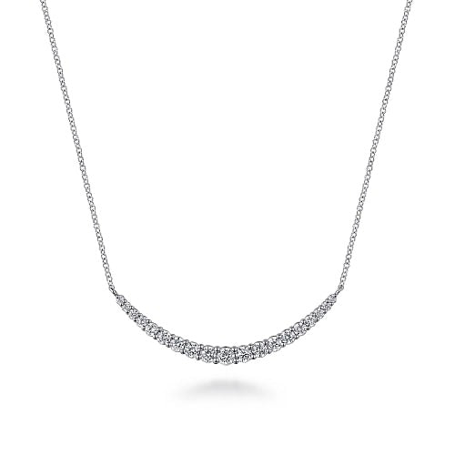 GABRIEL - DIAMOND CURVED BAR NECKLACE