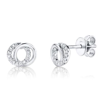 SHY CREATION - LOVE KNOT CIRCLE DIAMOND EARRINGS