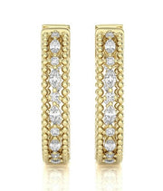 MARQUISE DIAMOND HOOP EARRINGS