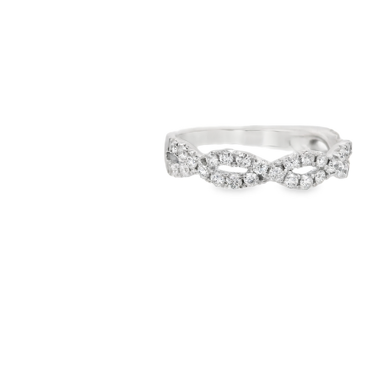 DIAMOND TWIST WEDDING BAND – 1/2 CT