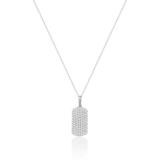 LUVENTE - DIAMOND DOG TAG NECKLACE