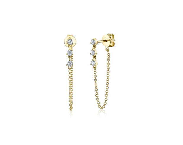 SHY CREATION - DIAMOND DANGLE EARRINGS