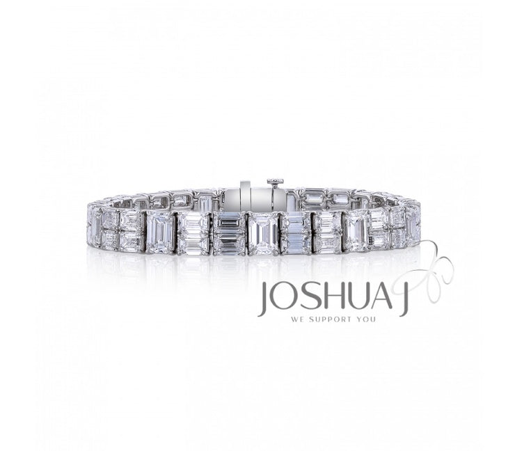 EMERALD CUT DIAMOND TENNIS BRACELET