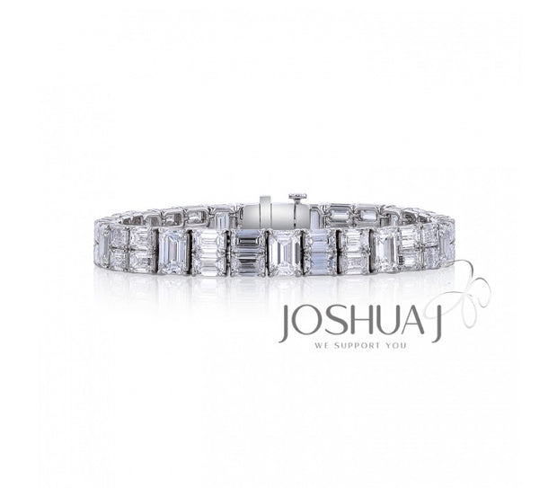 EMERALD CUT DIAMOND TENNIS BRACELET