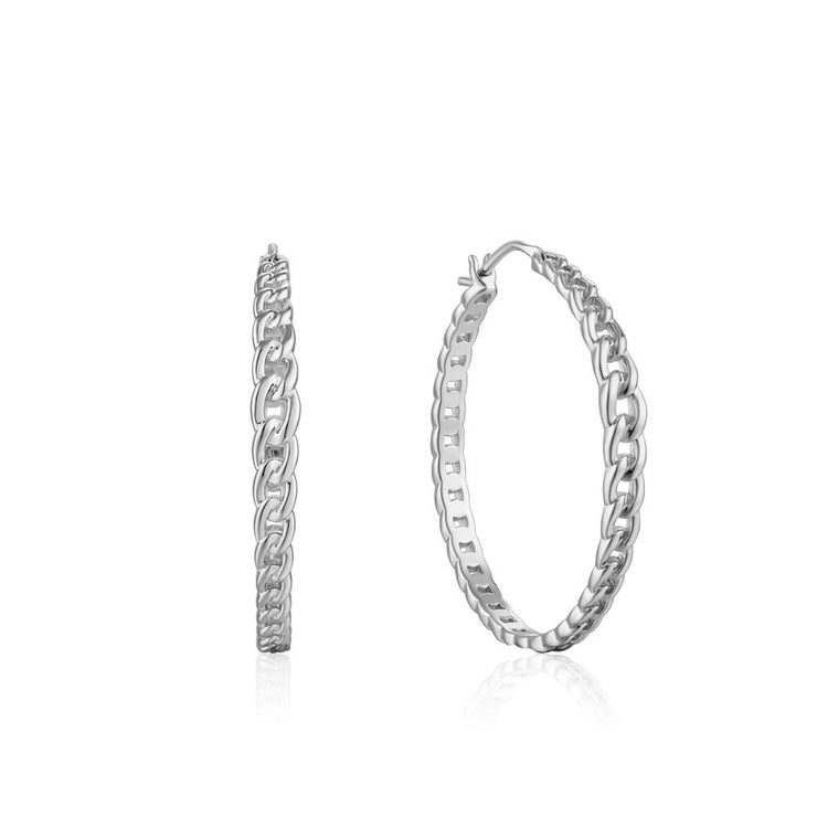 ANIA HAIE - CURB CHAIN HOOP EARRINGS