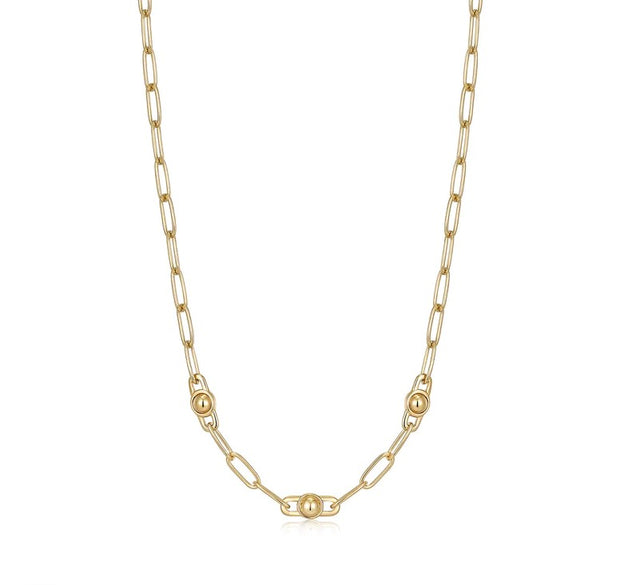 ANIA HAIE - GOLD ORB LINK CHUNKY CHAIN NECKLACE