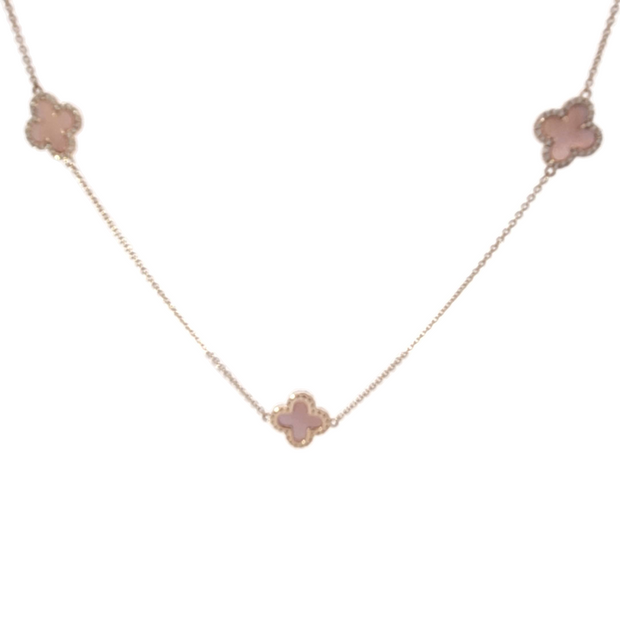 MOTHER OF PEARL CLOVER NECKLACE