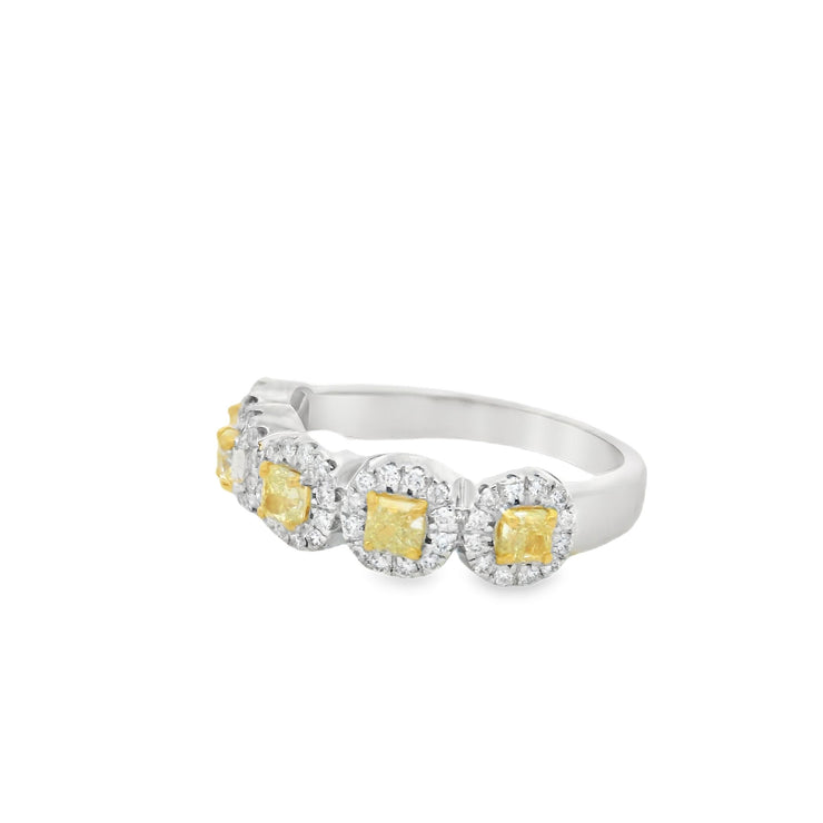 YELLOW DIAMOND 5 STONE RING