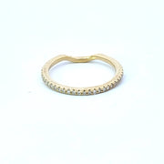 YELLOW GOLD PAVE DIAMOND CONTOUR ETERNITY RING