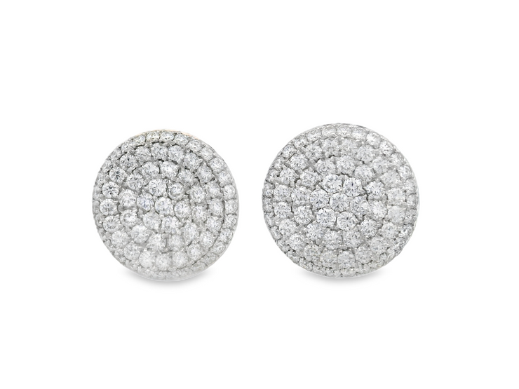 DIAMOND DISC POST EARRINGS