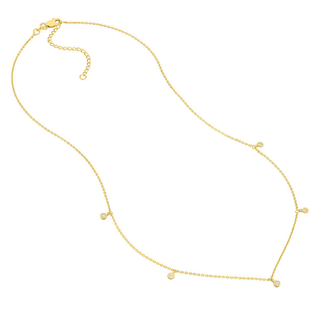 YELLOW GOLD DIAMOND NECKLACE