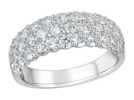 3 ROW DIAMOND BAND - 2 CT