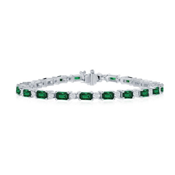 EMERALD & DIAMOND TENNIS BRACELET