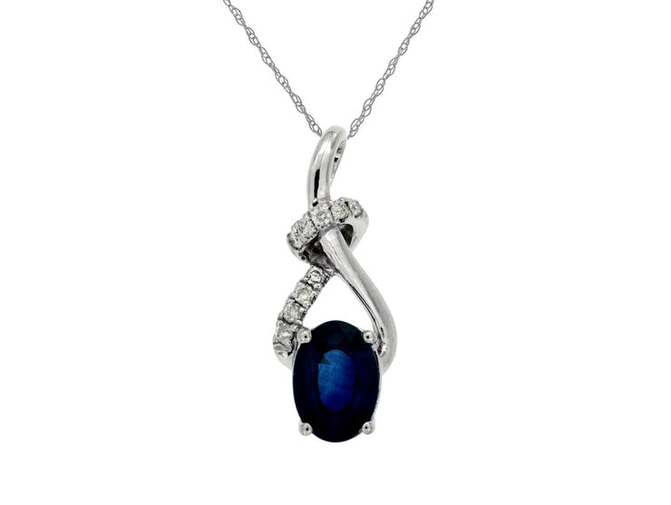 SAPPHIRE & DIAMOND PENDANT