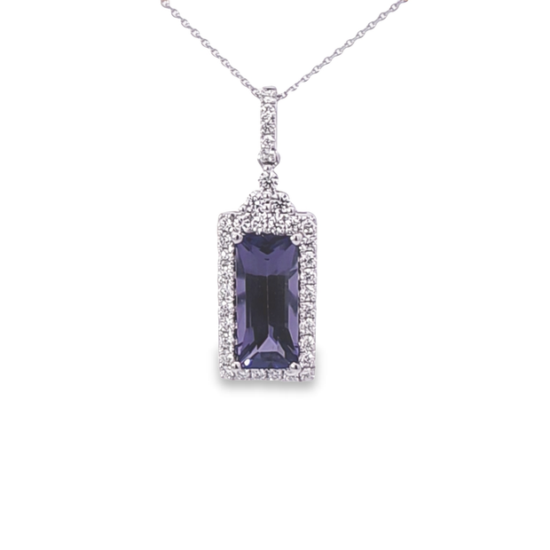 TANZANITE & DIAMOND PENDANT