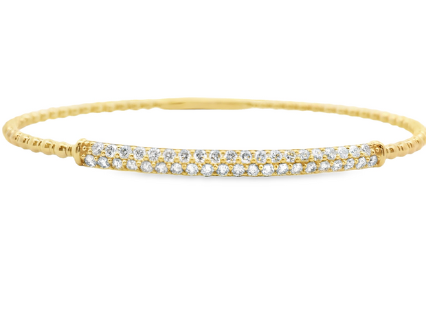 Flexible Diamond Bar Bangle Bracelet