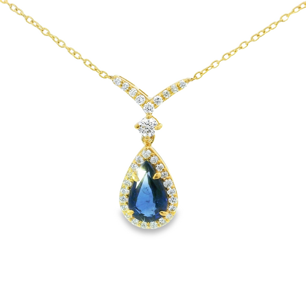 SAPPHIRE & DIAMOND NECKLACE