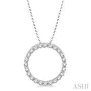 ASHI - 1/2 CARAT DIAMOND CIRCLE PENDANT