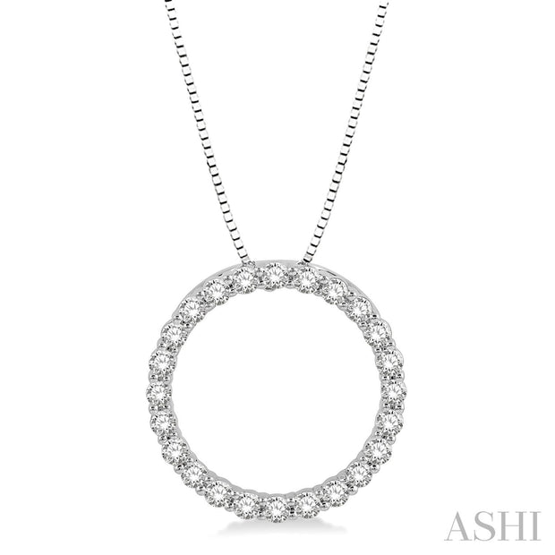 ASHI - 1/2 CARAT DIAMOND CIRCLE PENDANT