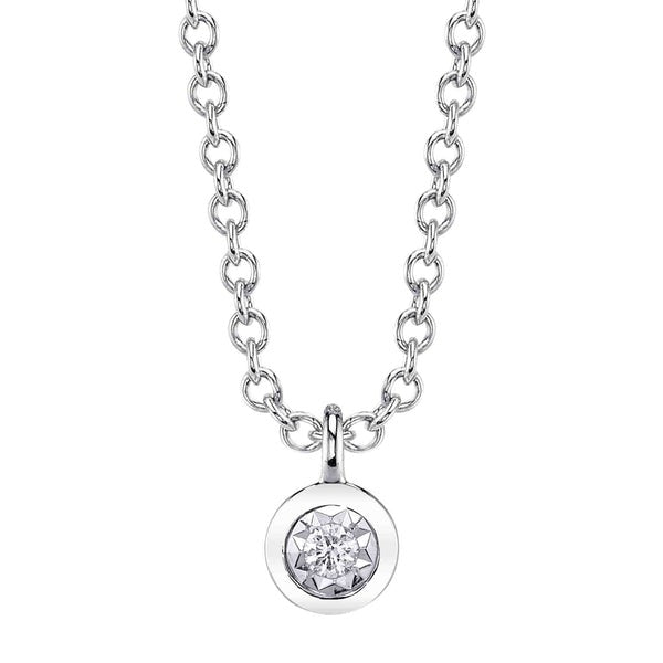 SHY CREATION - BEZEL SET DIAMOND SOLITAIRE PENDANT