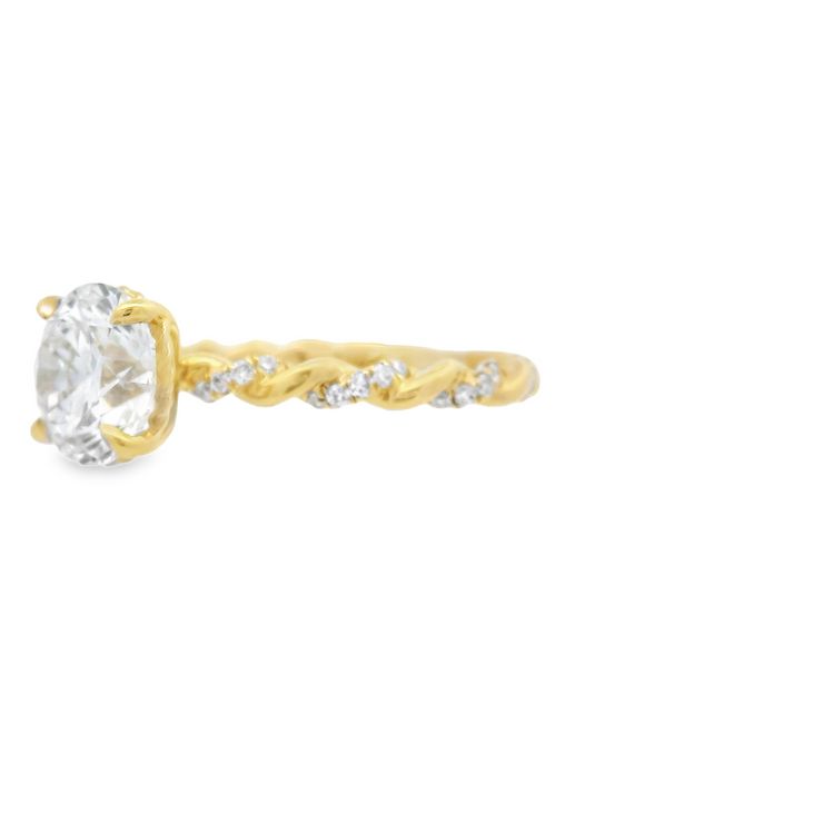 TWIST SHANK DIAMOND ENGAGEMENT RING