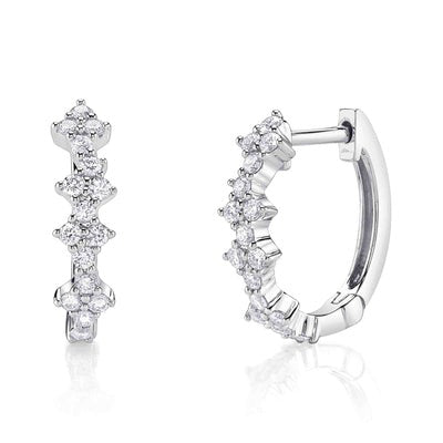 SHY CREATION - DIAMOND HUGGIE HOOP EARRINGS