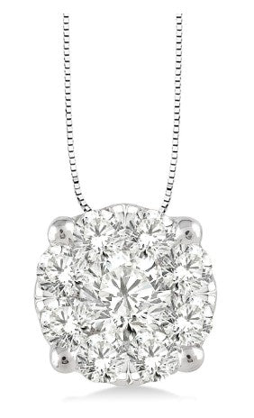 ASHI - DIAMOND CLUSTER PENDANT