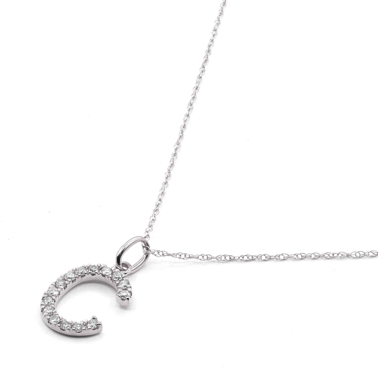 DIAMOND INITIAL 'C' PENDANT