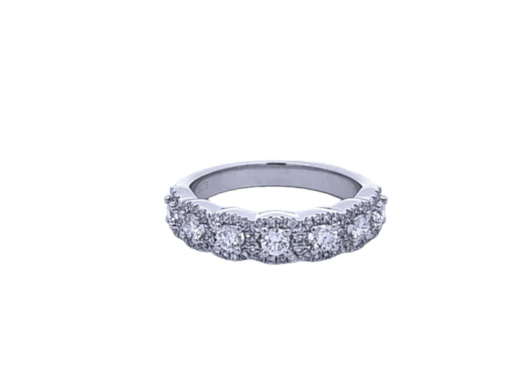 DIAMONDS FOREVER - DIAMOND HALO WEDDING BAND