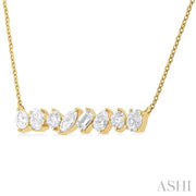 ASHI - VARIOUS SHAPE DIAMOND BAR PENDANT