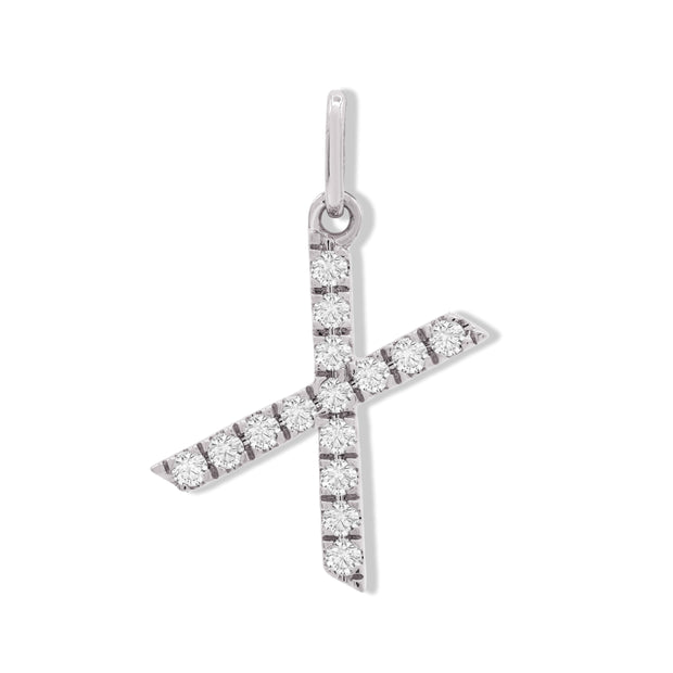 DIAMOND INITIAL 'X' PENDANT