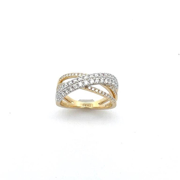 DIAMOND CRISS CROSS RING