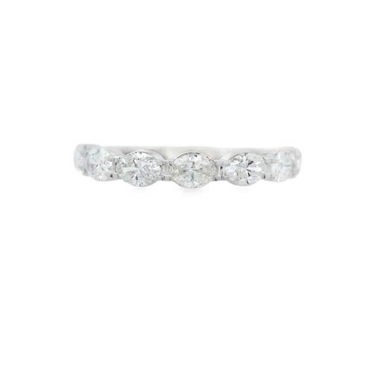 EAST WEST OVAL DIAMOND WEDDING BAND