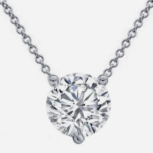 DIAMOND SOLITAIRE PENDANT - 2.5 CT ROUND