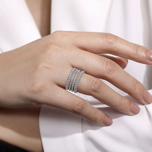 GABRIEL - 4 ROW DIAMOND RING