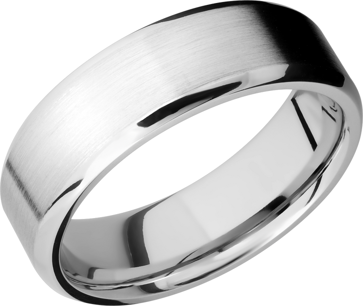 Cobalt chrome 7mm beveled band