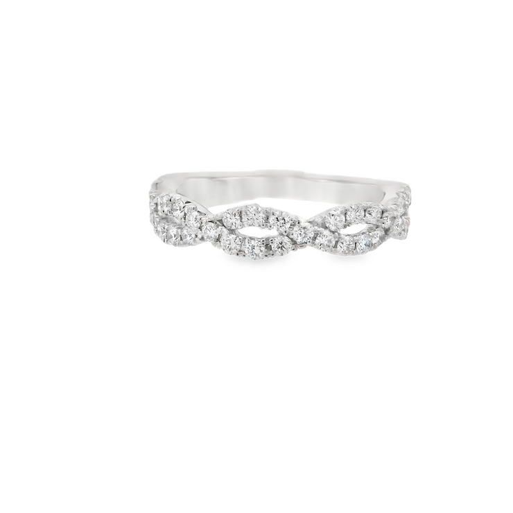 DIAMOND TWIST WEDDING BAND – 1/2 CT