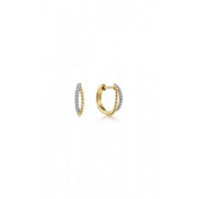 CRISS CROSS DIAMOND HOOP EARRINGS