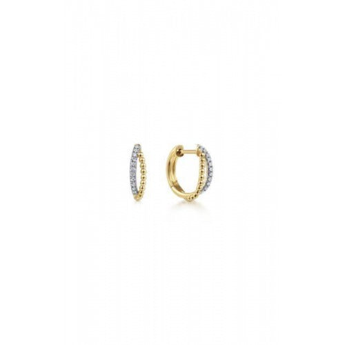 CRISS CROSS DIAMOND HOOP EARRINGS