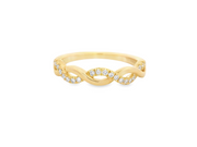 HENRI DAUSSI - YELLOW GOLD INFINITY DIAMOND RING