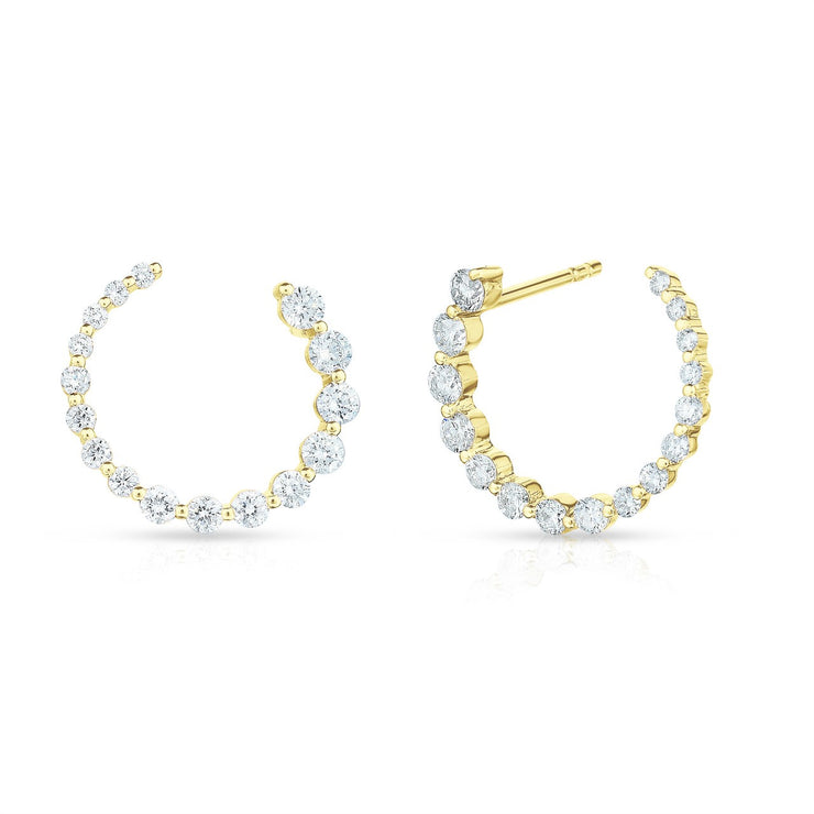 URBAETIS - DIAMOND OPEN CIRCLE EARRINGS