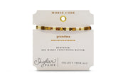 Skylar Paige - GRANDMA - Morse Code Tila Beaded Bracelet - Terrific Tortoise