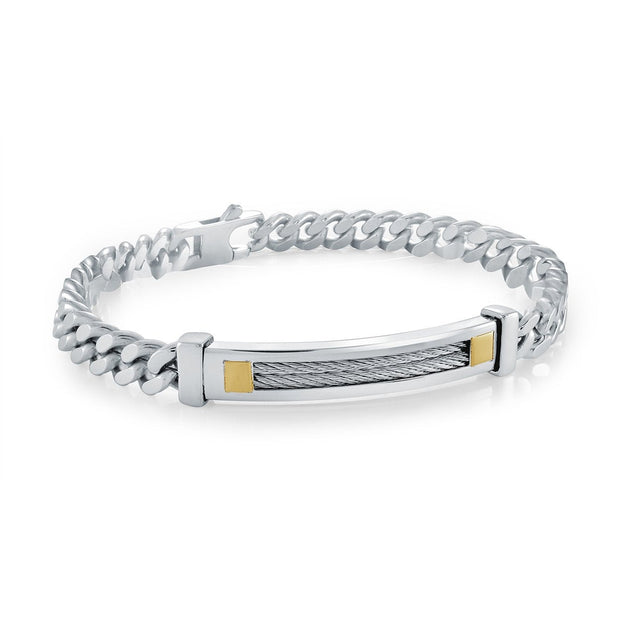 CURB CHAIN CABLE ID TAG BRACELET